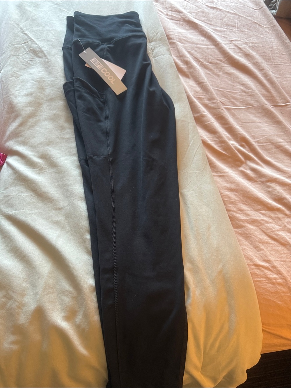 Women’s Black Leggings with Side Pocket by BCG